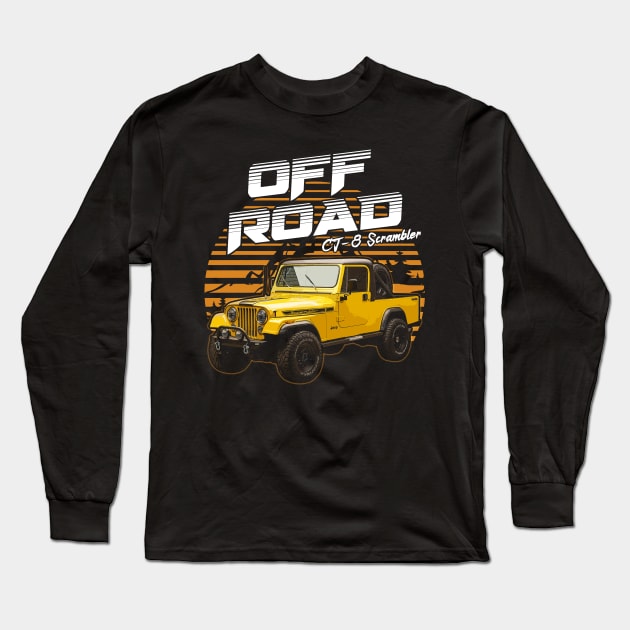 CJ-8 Scrambler jeep car offroad name Long Sleeve T-Shirt by Madisen Harvey